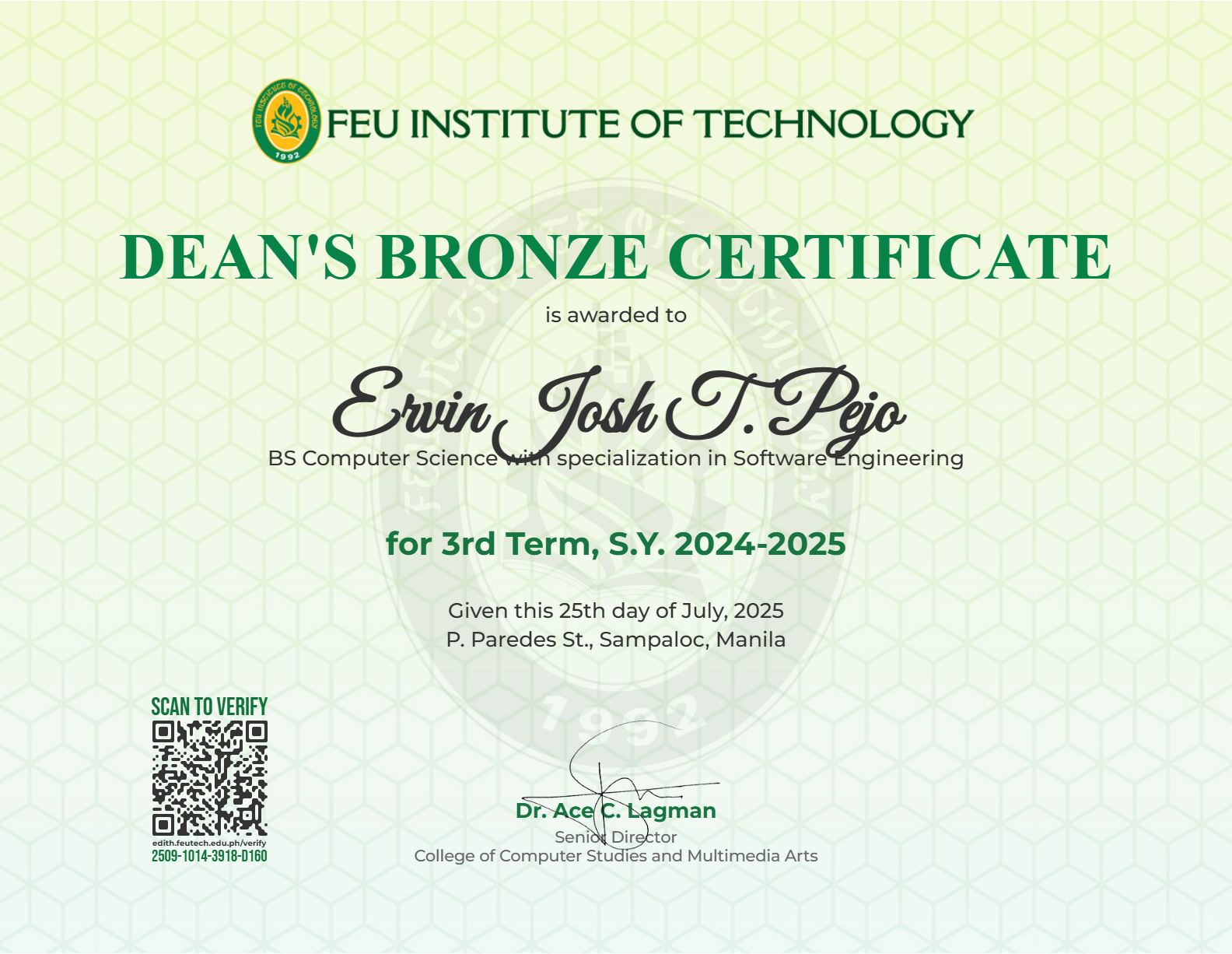Dean's Lister
