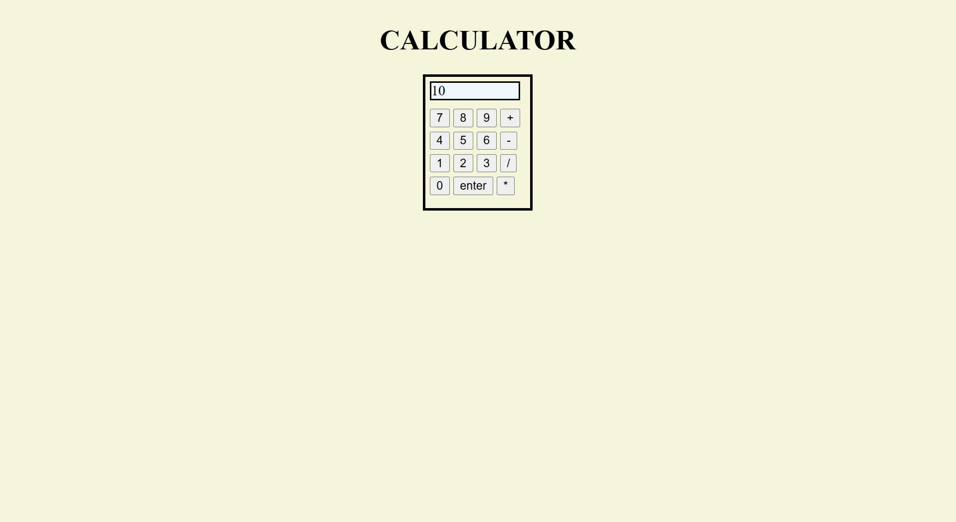 Calculator preview